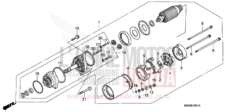 ANLASSER (GL1500L/AM/SEM/AN/SEN) von Gold Wing NH215B (NH215B) von 1990